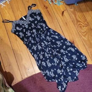 NWT Xhilaration Blue and White Floral Sundress
